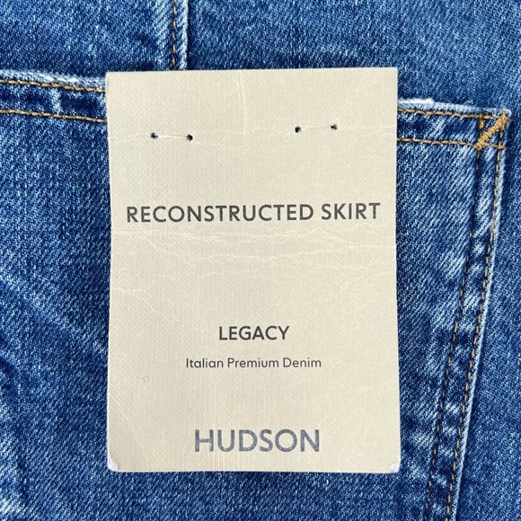 Hudson Reconstructed Skirt Size 28 Cargo Pockets Golden Hour Wash Denim New NWT - Picture 8 of 9